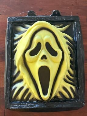1997 Fun World Scream Movie Ghostface 3D Wall Hanging Glow Dark Plastic Mold Use